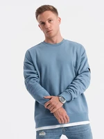 Ombre Men's hoodless sweatshirt - blue