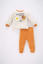 DEFACTO 2 piece Regular Fit Crew Neck Pyjamas Set