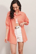 Bigdart 3900 Oversize Check Shirt - Y.orange