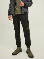 Black Mens Sweatpants with Jack & Jones Gordon Pockets - Men