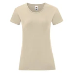 Beige Iconic women's t-shirt in combed cotton Fruit of the Loom