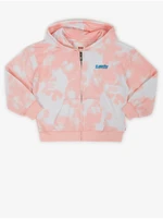 Levi&#39;s White-pink Girly Batik Zippered Sweatshirt with Hood Levi&#39;s® - Girls