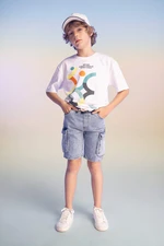 DEFACTO Boys Cargo Fit Jean Shorts