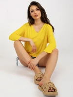 Yellow Women's Basic Viscose Blouse