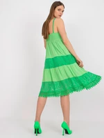 Green viscose dress from OH BELLA
