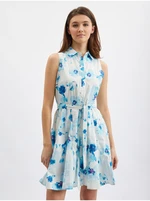 Orsay Blue-White Women Flowered Dress - Women