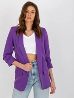 Dark purple ruffle jacket by Adely