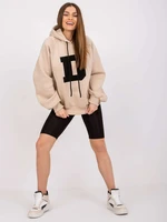 Cotton beige sweatshirt Valeria