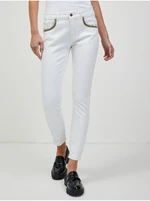 White Shortened Skinny Fit Jeans ORSAY - Women