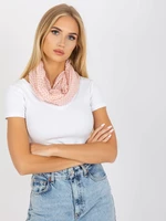 Light pink light scarf, polka dot chimney