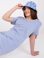 Light blue minidress with stripes STITCH & SOUL