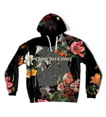 Mr. GUGU & Miss GO Man's Flowers Hoodie OVS-M 2397