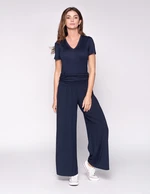 Marita Bobko Woman's Wide Pants Navy Blue