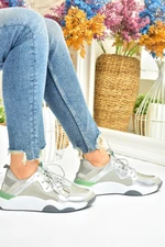 Fox Shoes Gray Fabric Women's Sneakers Sports Shoes