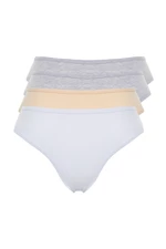 Trendyol Curve 2 Gray- 1 White- 1 Skin Packed Briefs