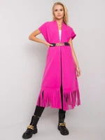 Pink coat with Forl fringe