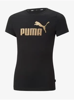 Černé holčičí tričko Puma ESS+ - Holky