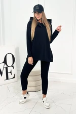 Set cotton sweatshirt + leggings black