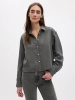 Grey women's cropped shirt GAP