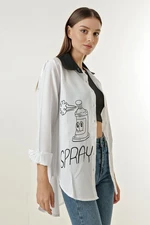 By Saygı Spray Patterned Oversized Shirt