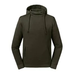 Olive Unisex Sweatshirt Pure Organic High Collar Hooded Sweat Russell