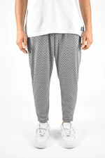 XHAN Gray Arrangement Pattern Relaxed Trousers 3xxe5-46970-03