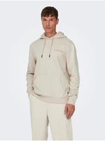 Beige Men's Hoodie ONLY & SONS Bryce - Men's