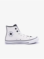 White Women's Leather Ankle Sneakers Converse Chuck Taylor All Sta - Ladies