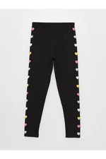 LC Waikiki Girls' Long Tights with an Elastic Printed Waist