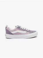 Light purple womens suede sneakers VANS Knu Skool - Women