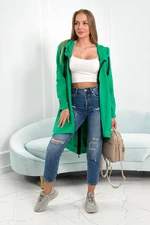 Zipped back sweatshirt light green