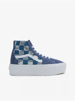 Women's blue ankle sneakers with suede details VANS SK8-Hi - Women