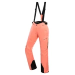 Women's ski pants with ptx membrane ALPINE PRO OSAGA neon salmon