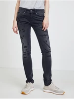 Tmavě šedé dámské slim fit džíny Pepe Jeans - Dámské