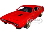 1972 Plymouth GTX Red with Gold Graphics "Bigtime Muscle" Series 1/24 Diecast Model Car by Jada