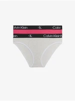 Nohavičky pre ženy Calvin Klein Underwear - tmavoružová, svetlosivá