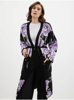 Orsay Black-Purple Women's Floral Cardigan - Women