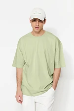 Trendyol Mint Oversize/Szeroki Krój Podstawowy 100% Bawełniany T-shirt