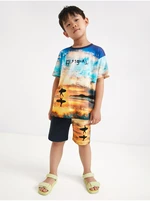 Orange and blue boys patterned T-Shirt Desigual Melon - Boys