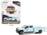 2018 Chevrolet 3500HD Dually Service Truck Light Blue with Orange Stripe "Gulf Oil" "Dually Drivers" Series 13 1/64 Diecast Model Car by Greenlight