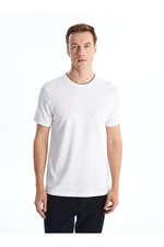 LC Waikiki Crew Neck Short Sleeve Combed Cotton Men's Textured T-Shirt