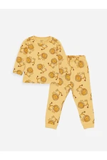 LC Waikiki Lcw Crew Neck Long Sleeve Patterned Baby Boy Pajama Set