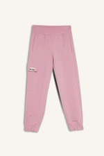 DEFACTO Girls Cargo Pocket Elastic Waist Leg Jogger Sweatpants