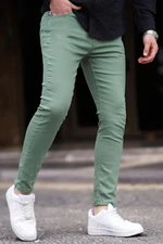 Madmext Men's Green Canvas Slim Fit Pants