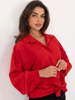 Red oversize shirt