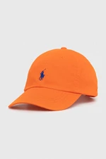 Bavlnená šiltovka Polo Ralph Lauren oranžová farba, jednofarebná, 211912843