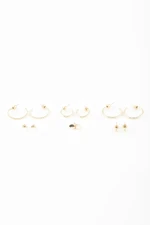 DEFACTO Women's 6-Piece Gold Earrings