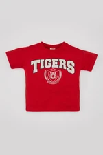 DEFACTO Baby Boy Crew Neck Tiger Pattern Short Sleeve T-Shirt