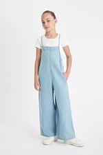 DEFACTO Girl's Strappy Wide Leg Jean Jumpsuit