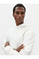 Koton Hooded Sweatshirt Textured Stitch Detail Long Sleeve